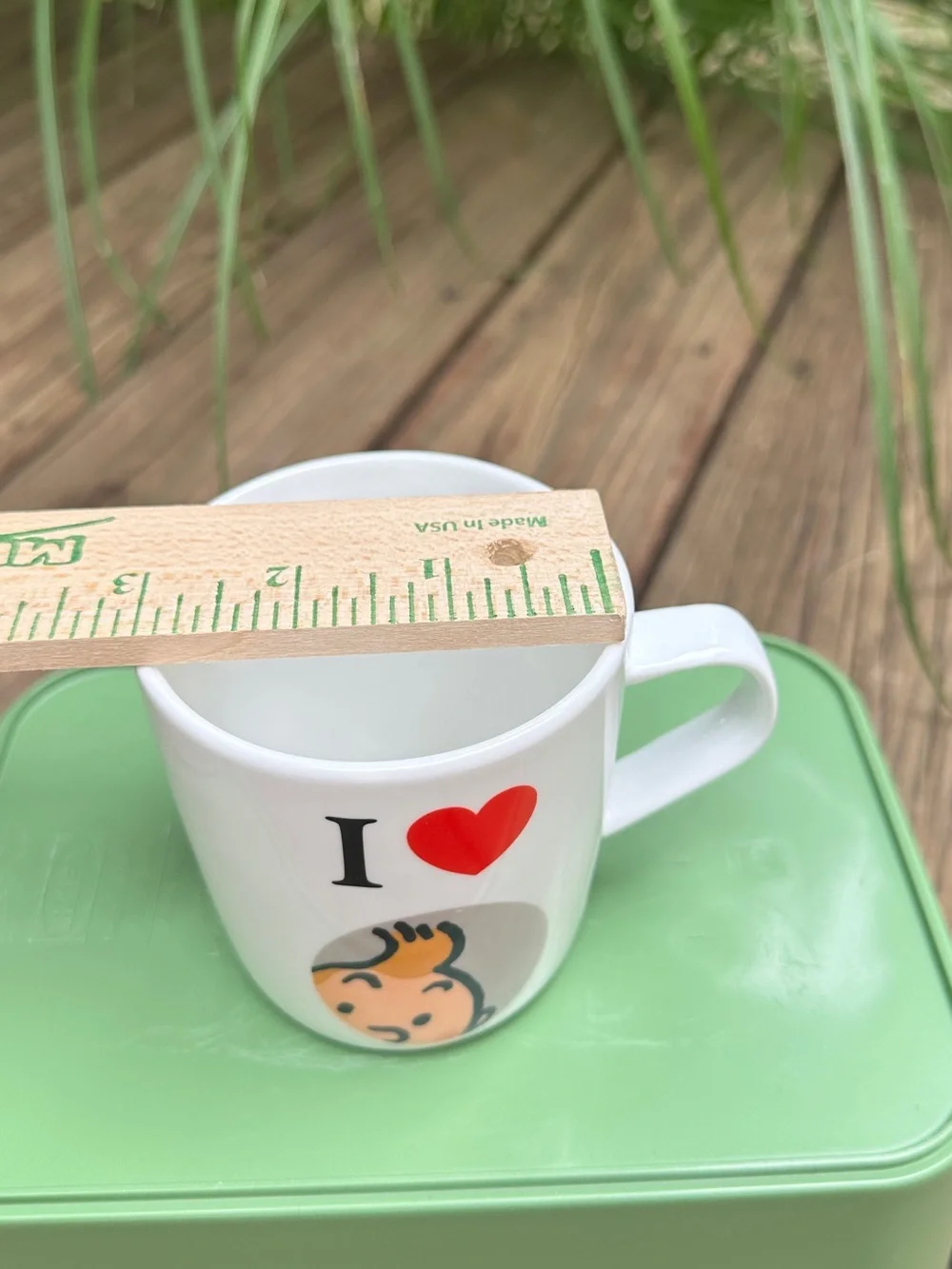 White 'I ♥ Tintin' The Adventures of Tintin Cartoon Accent Mug